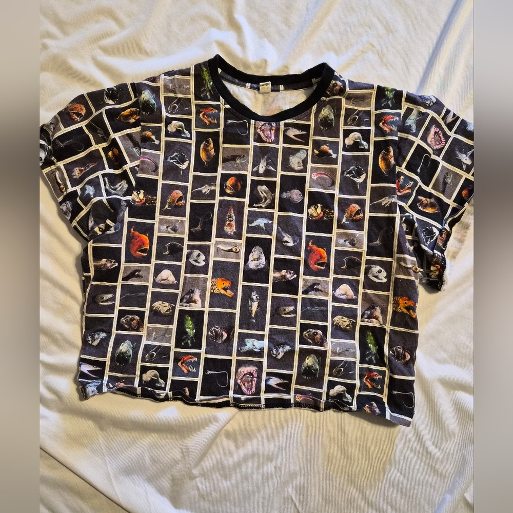 Fashion Brand Company Cute Fish Crop Top XL